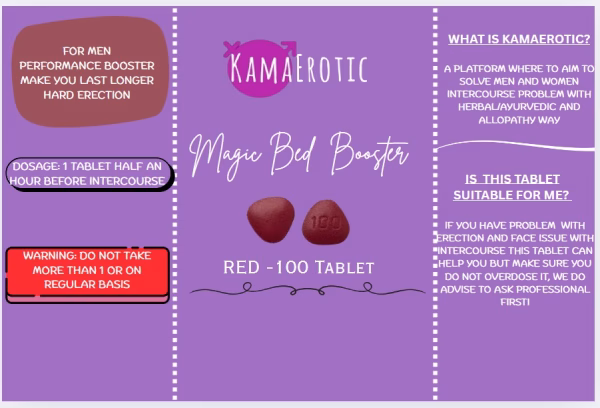 MAGIC BED BOOSTER RED-100 TABLET FOR MALE - Image 2